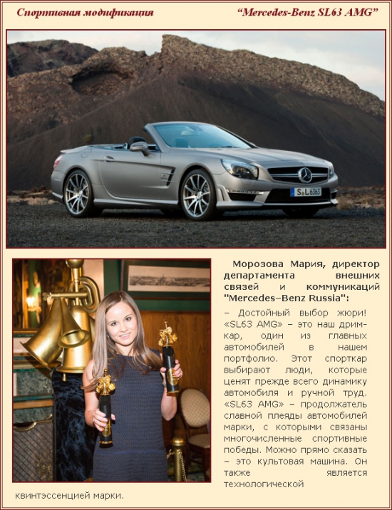 Спортивная модификация Mercedes-Benz SL63 AMG Спортивная модификация Mercedes-Benz SL63 AMG